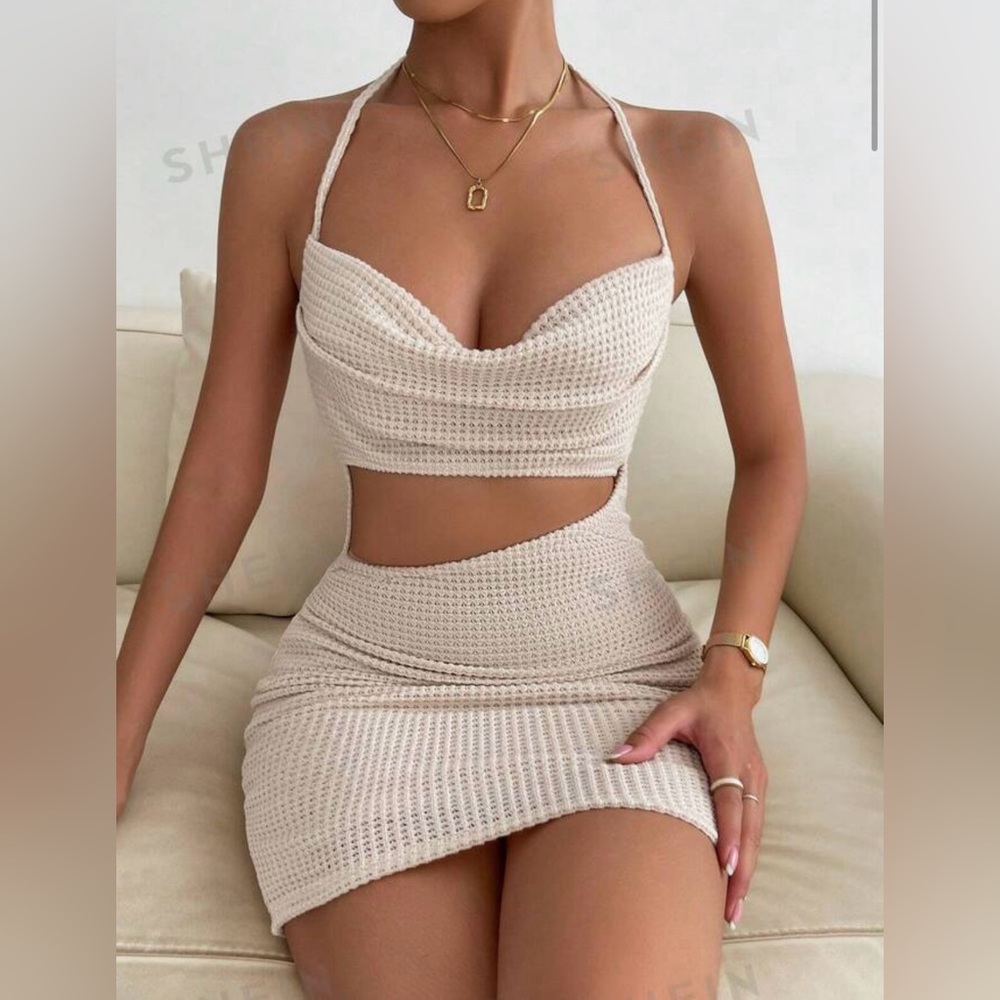 Shein dress. Cut out halter dress . Size XS